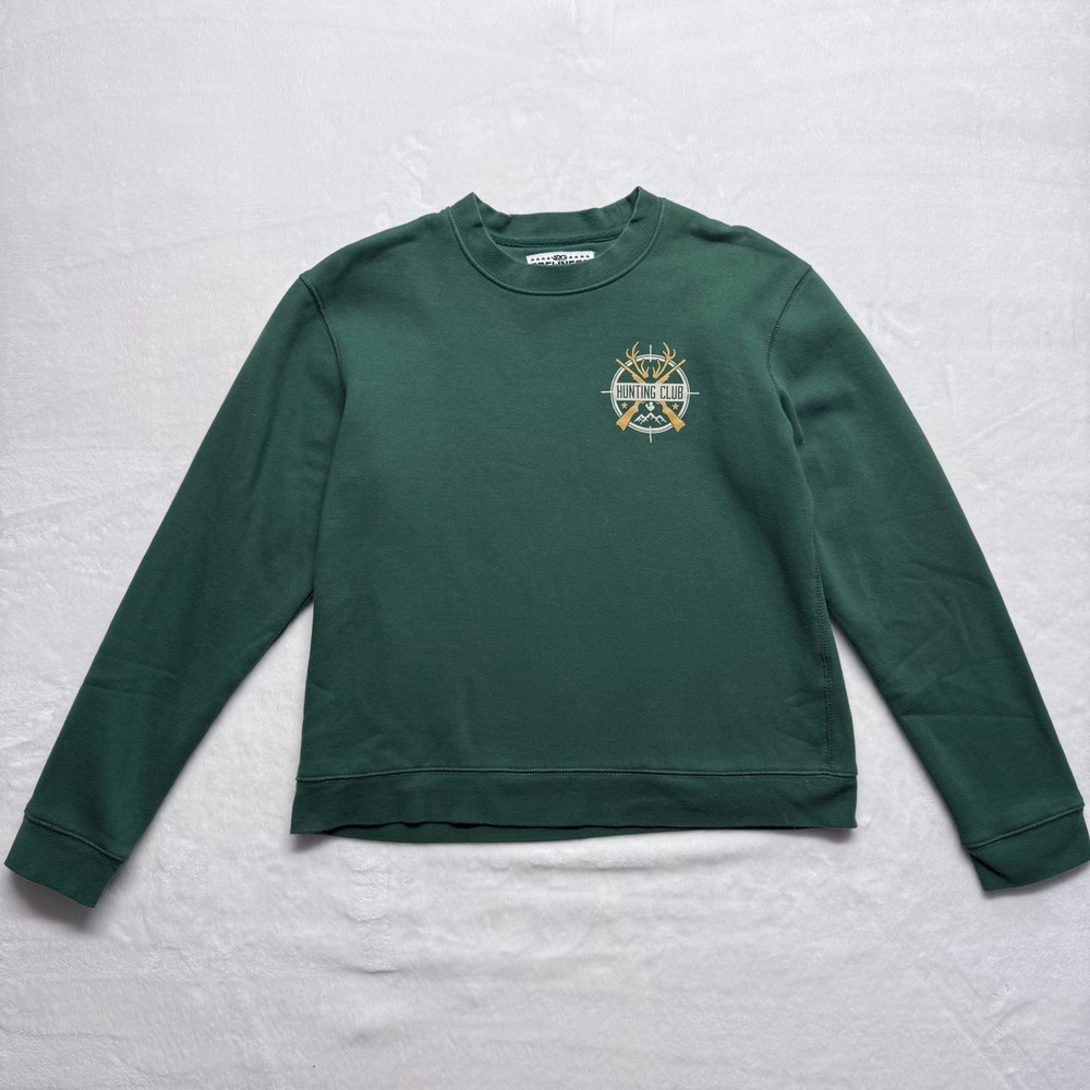 VG Crewneck Sweatshirt Green Hunting Club Graphic Long‎ Sleeve Boys Medium